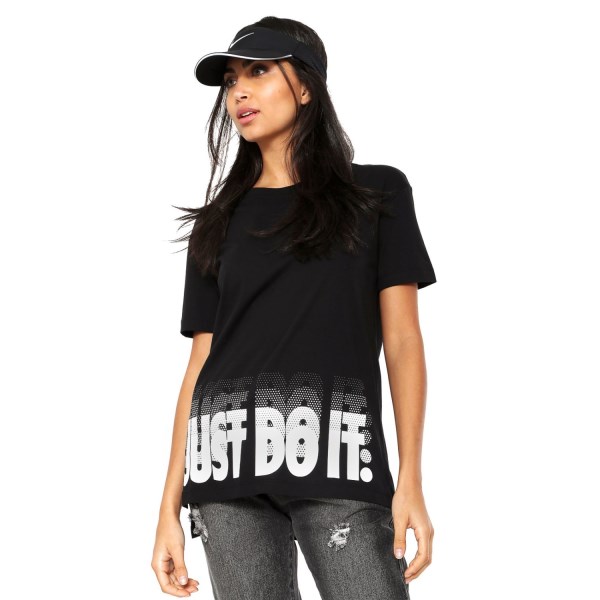 Nike NSW Just Do It Droptail Womens T-Shirt - Black