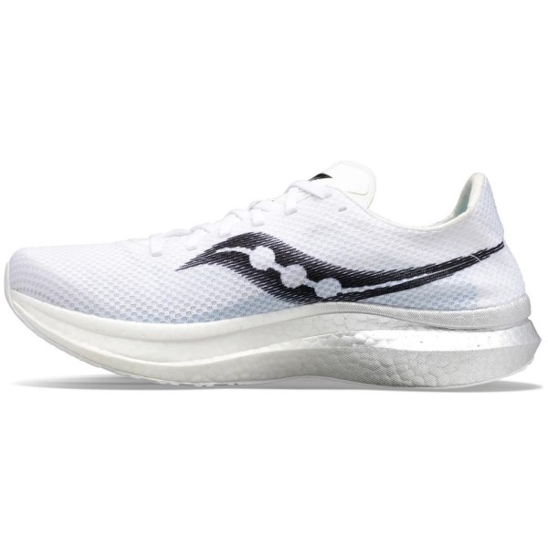 Saucony Endorphin Pro+ - Mens Road Racing Shoes - White/Black
