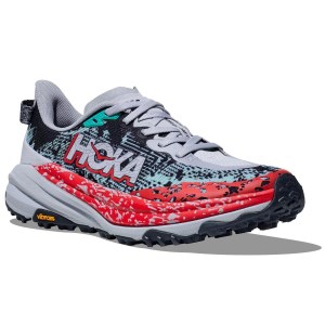 Hoka Speedgoat 6 - Womens Trail Running Shoes - Gull/Stormy Skies