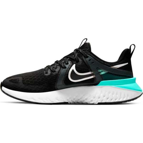 Nike Legend React 2 - Womens Running Shoes - Black/Platinum Tint/Hyper Turquoise