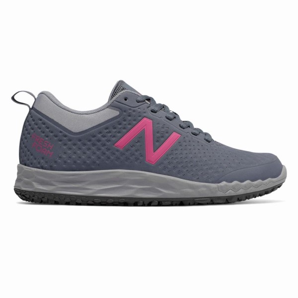 New Balance Slip Resistant Fresh Foam 806 - Womens Work Shoes - Grey/Berry