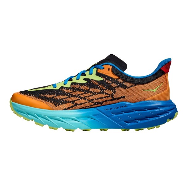 Hoka Speedgoat 5 - Mens Trail Running Shoes - Solar Flare/Diva Blue