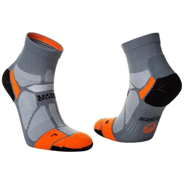 Hilly Marathon Fresh Anklet - Running Socks - Granite/Orange