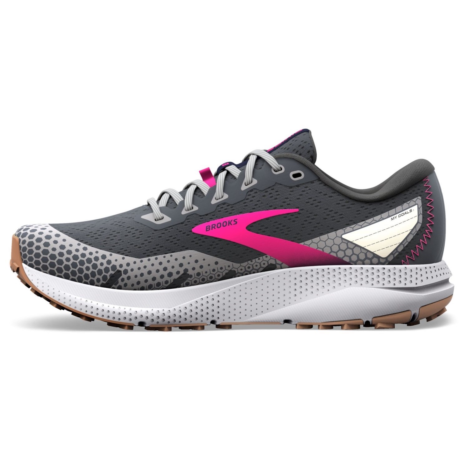 Brooks Divide 3 - Womens Trail Running Shoes - Ebony/Grey/Pink | Sportitude