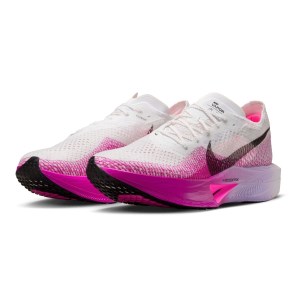 Nike ZoomX Vaporfly Next% 3 - Mens Road Racing Shoes - White/Black/Vivid Purple/Purple Agate