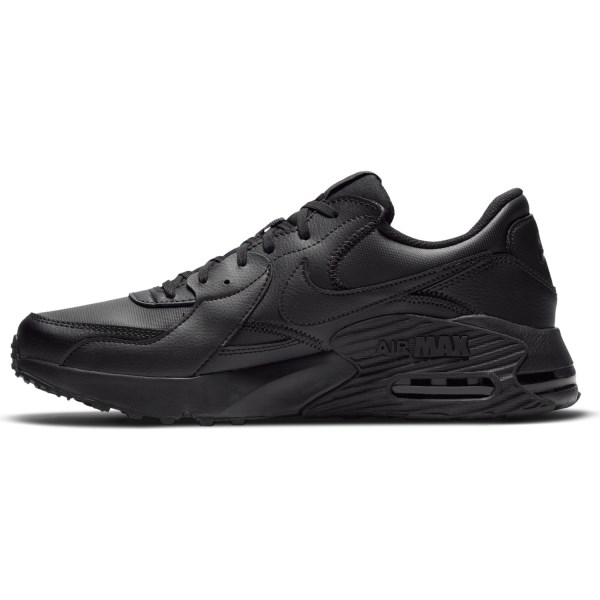 Nike Air Max Excee Leather - Mens Sneakers - Triple Black/Light Smoke Grey