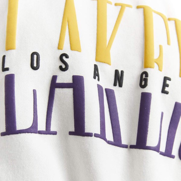 Mitchell & Ness Los Angeles Lakers Split Logo  Womens Basketball Sweatshirt - White