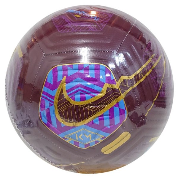 Nike Kylian Mbappe Strike Soccer Ball - Dark Beetroot/Metallic Vivid Gold