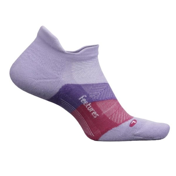 Feetures Elite Max Cushion No Show Tab Running Socks - Lace Up Lavender