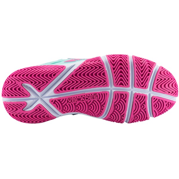 XBlades Feint - Kids Netball Shoes - Tiffany Blue/Candy Pink