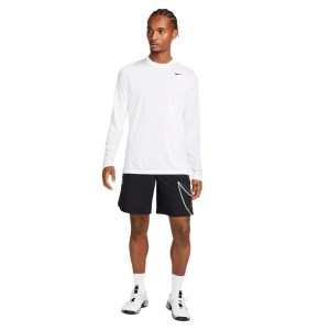 Nike Dri-Fit Legend Mens Training Long Sleeve Top - White/Black