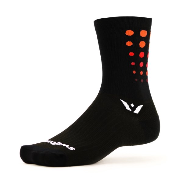Swiftwick Vision 6 Inch Running/Cycling Socks - Flare Black