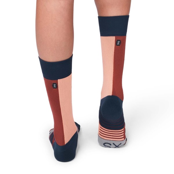 On Womens Running High Socks - Ox/Navy