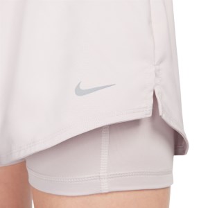 Nike Dri-Fit One 2-In-1 Mid-Rise Womens Running Shorts - Platinum Violet/Reflective Silver