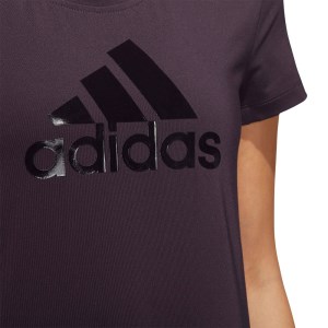 Adidas Glam On Badge Of Sport Logo Womens Training T-Shirt - Noble Purple
