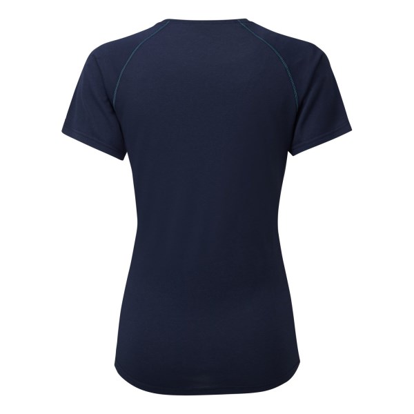 Ronhill Core Womens Short Sleeve Running T-Shirt - Deep Navy Marl/Spa Green