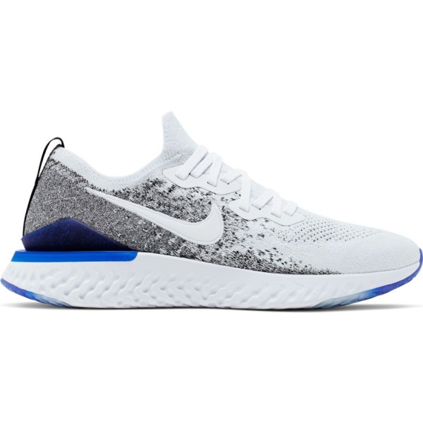 Nike Epic React Flyknit 2 - Mens Running Shoes - Black/White/Grey