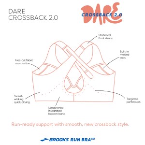 Brooks Dare Crossback 2.0 Womens Running Bra - Violet Dash