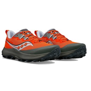 Saucony Peregrine 14 - Mens Trail Running Shoes - Pepper/Bough