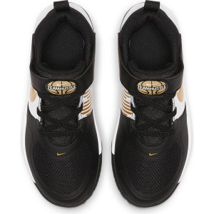 Nike Team Hustle D 9 PS - Kids Basketball Shoes - Black/Metallic Gold/White