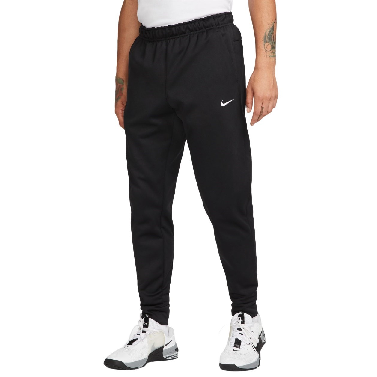 Nike Therma-Fit Tapered Mens Training Pants - Black/Black/White ...