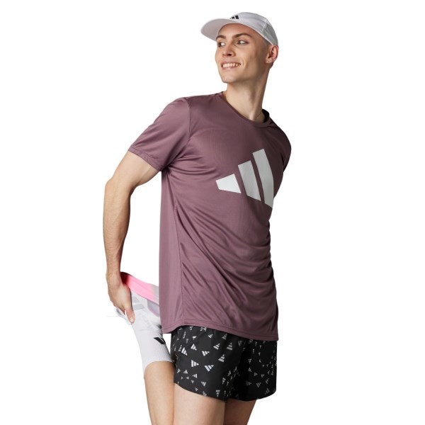 Adidas Run It Mens Running T-Shirt - Shadow Fig