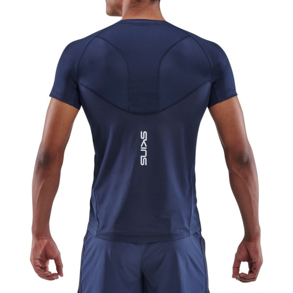 Skins Series-3 Mens Short Sleeve Training T-Shirt - Navy Blue