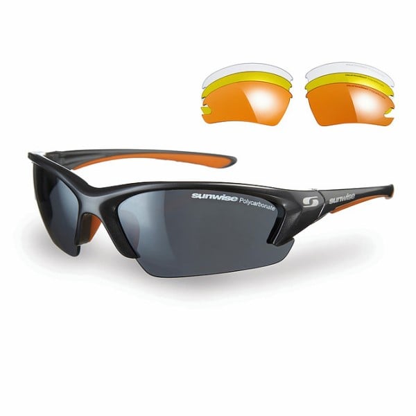 Sunwise Equinox Sports Sunglasses + 3 Lens Sets - Grey