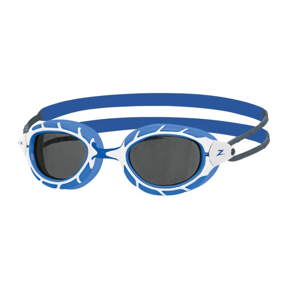 Zoggs Predator Swimming Goggles - Smoke Lens - Blue/White/Tint Smoke