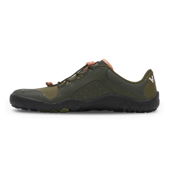 Vivobarefoot Primus Trail All Weather FG - Mens Trail Running Shoes - Dark Olive