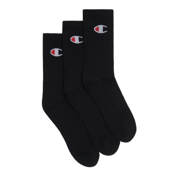 Champion Sport Crew Unisex Socks - 3 Pack - Black