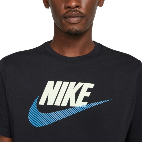 Nike Sportswear Mens T-Shirt - Black/Light Photon Blue