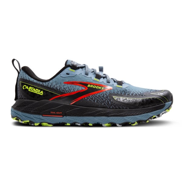 Brooks Cascadia 18 - Mens Trail Running Shoes - Citadel/Ebony/Lime