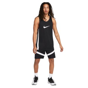 Nike Dri-Fit Icon Mens Basketball Jersey - Black/White