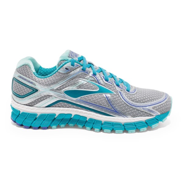 Brooks Adrenaline GTS 16 - Womens Running Shoes - Silver/Blue Bird/Blue Tint