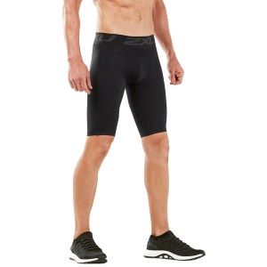 2XU Mens Accelerate Compression Shorts - Black/Silver