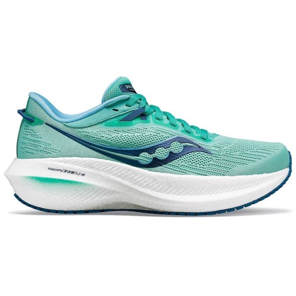Saucony Triumph 21 - Womens Running Shoes - Mint/Navy