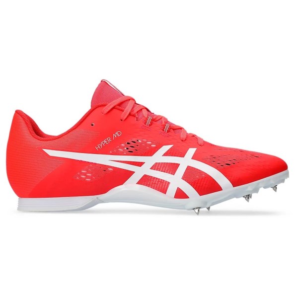 Asics Hyper MD 8 - Mens Middle Distance Track Spikes - Diva Pink/White