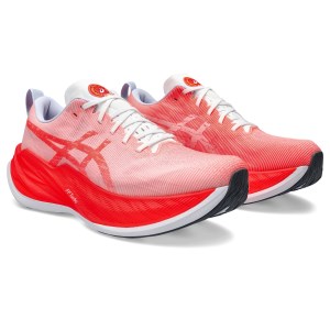 Asics SuperBlast - Unisex Running Shoes - White/Sunrise Red