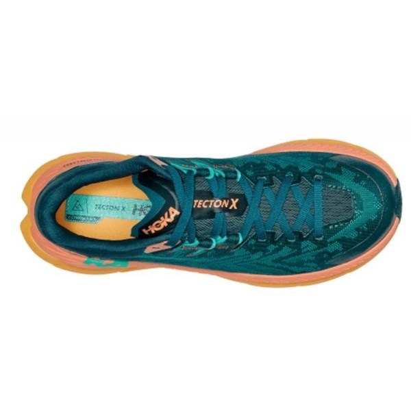 Hoka Tecton X - Womens Trail Running Shoes - Deep Teal/Water Garden