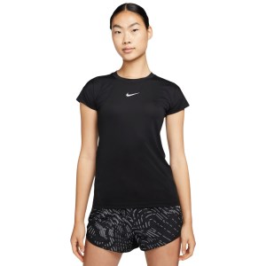 Nike Dri-Fit Run Division Womens Running T-Shirt - Black/Atomic Orange/Reflective Silver