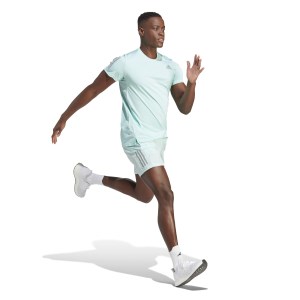 Adidas Own The Run Mens Running T-Shirt - Semi Flash Aqua