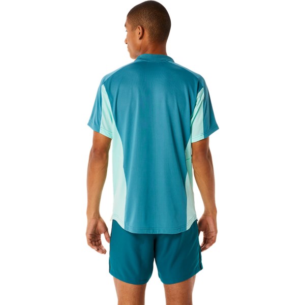 Asics Match Actibreeze Mens Tennis Polo Shirt - Misty Pine