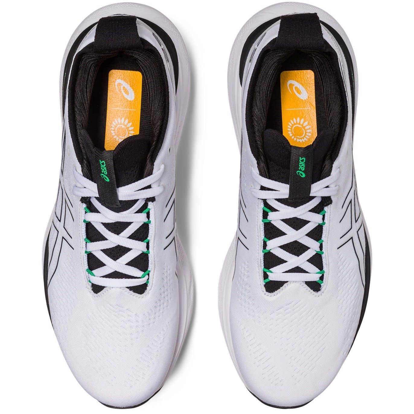Asics Gel Nimbus 25 - Mens Running Shoes - White/Cilantro | Sportitude