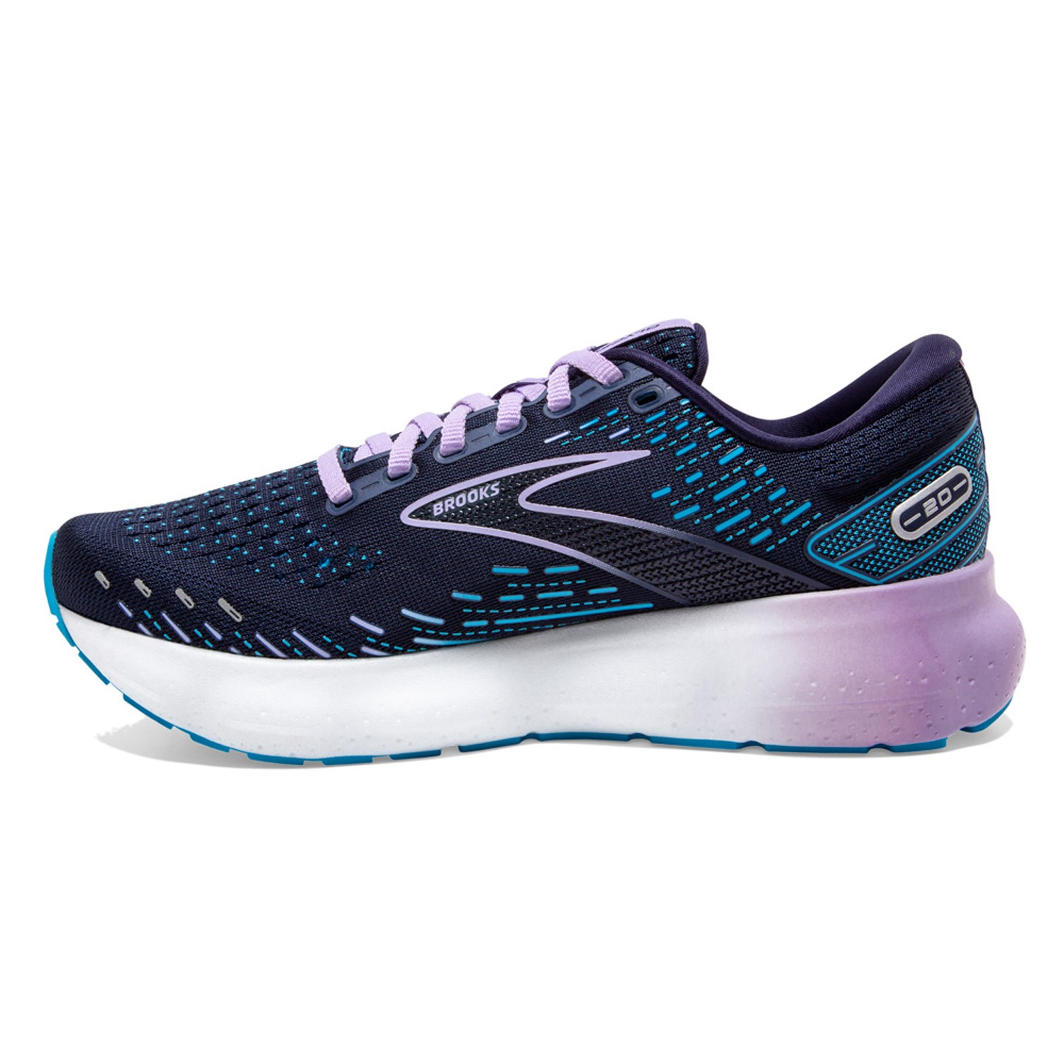 Brooks Glycerin 20 - Womens Running Shoes - Peacoat/Ocean/Pastel Lilac ...