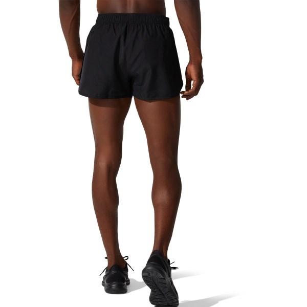 Asics Silver Split 2.5 Inch Mens Running Shorts - Performance Black