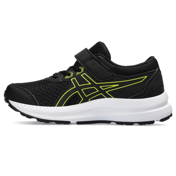 Asics Contend 8 PS - Kids Running Shoes - Black/Bright Yellow