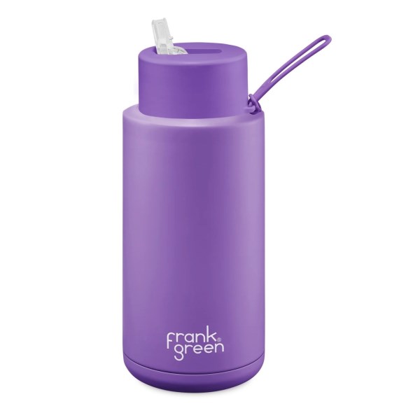 Frank Green Ceramic Reusable Straw Lid 1L Bottle - Cosmic Purple