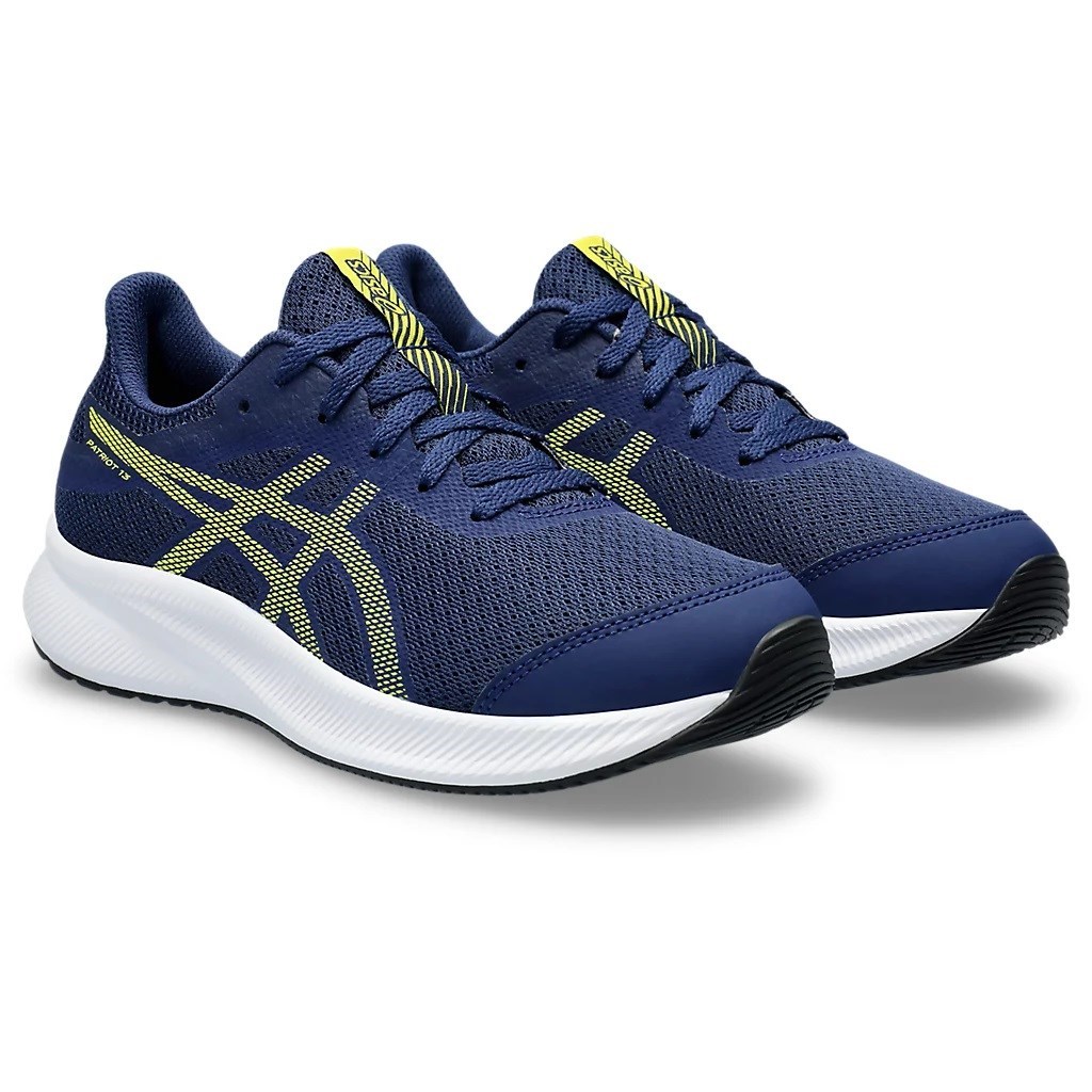 Asics Patriot 13 GS - Kids Running Shoes - Blue Expanse/Bright Yellow ...