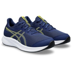Asics Patriot 13 GS - Kids Running Shoes - Blue Expanse/Bright Yellow
